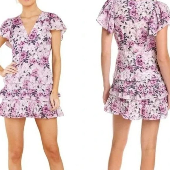 LOVESHACKFANCY Silk Blend Higgins Dress Sandy Pink Shores - Picture 14 of 14